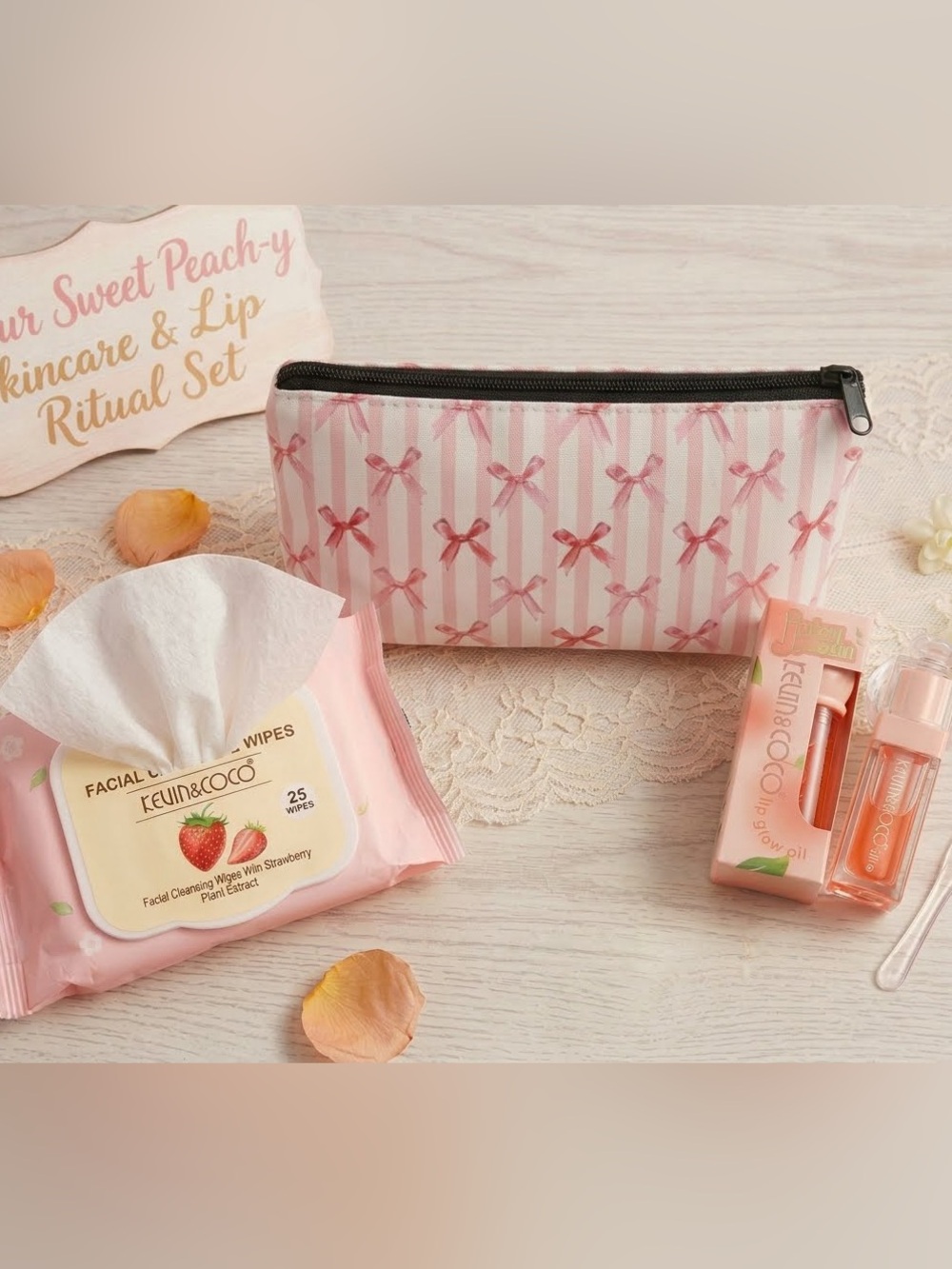 Kevin & Coco Cleansing Wipes & Lip Oil